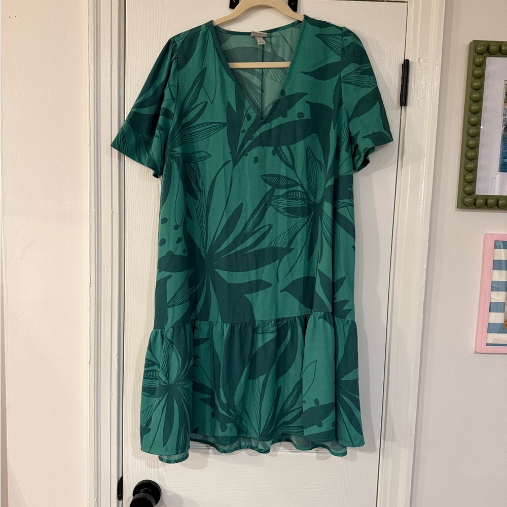 Green Floral Women's Dress